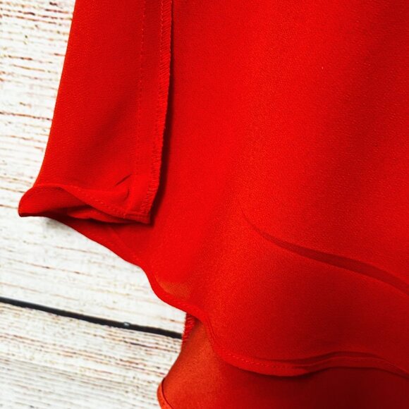Reformation Maxi Skirt Womens Red Orange Size 6 Long Flowing A-Line 100% Silk - Picture 4 of 13